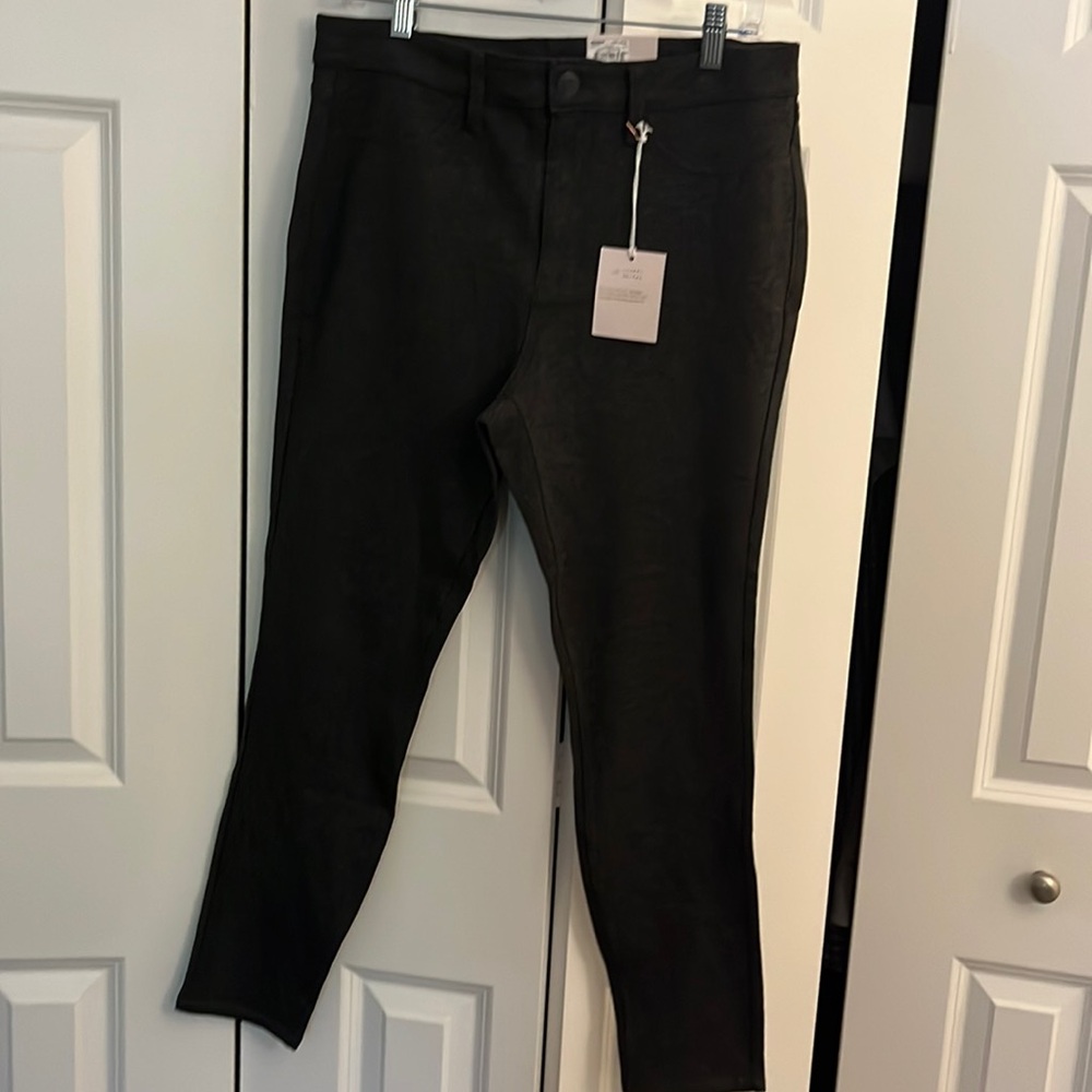 LC Lauren Conrad High Rise Super Skinny Ponte Pants Heather Gray NWT Sz L